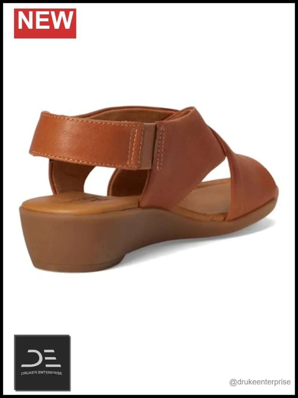 Comfortiva Women's Emilee Midheel Wedge Slingback Sandal Leather Open Toe